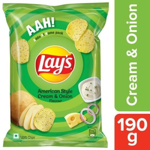 Lay's American Style Cream & Onion : 190 gms