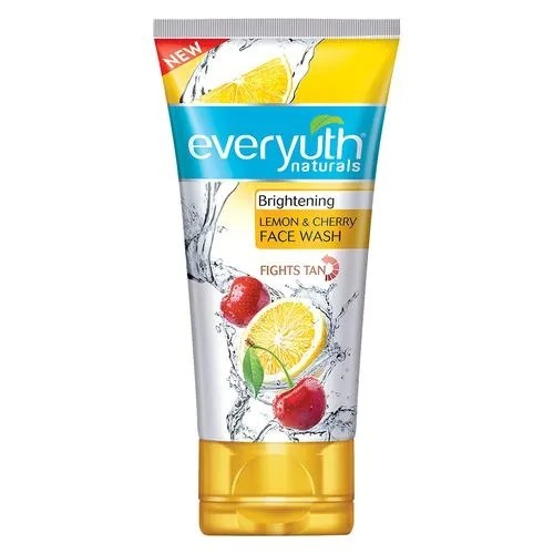 Everyuth Naturals Brightening Lemon & Cherry Face Wash, 50 g Tube