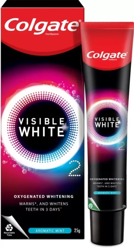 Colgate Visible White O2 Teeth Whitening Toothpaste - Aromatic Mint Toothpaste  (25 g)